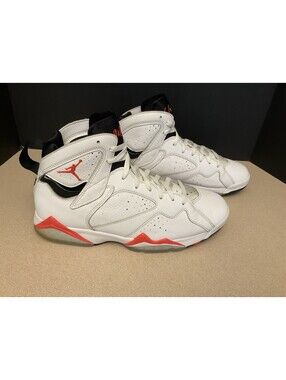 Mens Nike Air Jordan 7 Retro “White Infrared” Athletic Shoes. Size 12. Awesome!